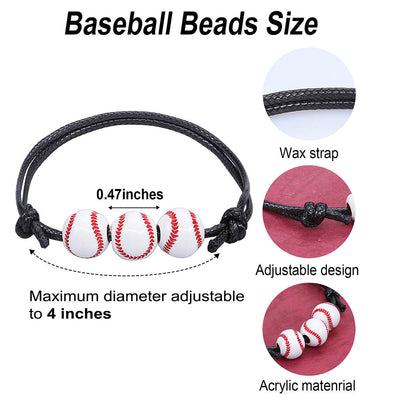 Acrylic Beaded Unisex Sports Bracelet