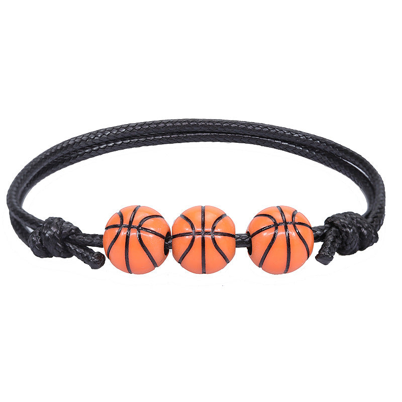 Simple Style Basketball Football Arylic Unisex Bracelets 1 Piece