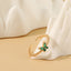 Simple Butterfly Design Gold Plated Copper Open Ring Set