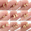 Simple Cactus Star Stainless Steel Hollow Out Stud Earrings