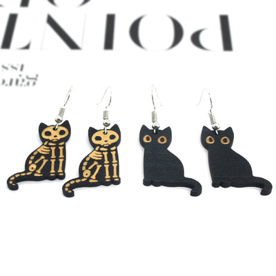 Simple Style Cat Resin Drop Earrings