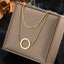 Simple Style Circle Stainless Steel Layered Necklaces Gold Plated Stainless Steel Necklaces