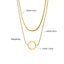 Simple Style Circle Stainless Steel Layered Necklaces Gold Plated Stainless Steel Necklaces