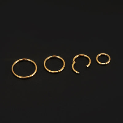 Simple Style Circle Stainless Steel Plating Nose Ring 1 Piece