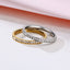 Minimalist Titanium Steel Rhinestone Inlay Ring for Women