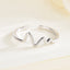 Simple Style Commute Electrocardiogram Sterling Silver Plating Open Ring