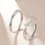 Simple Geometric Sterling Silver Mobius Couple Rings Set