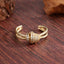 Simple Style 18K Gold Plated Zircon Open Ring for Women