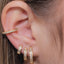 Simple Style Ear Buckle Copper Micro Inlaid Zircon Earrings