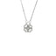 Simple Style Four Leaf Clover Heart Shape Titanium Steel Hollow Out Inlay Rhinestones Necklace 1 Piece