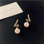 Simple Style Geometric Alloy Inlay Artificial Pearls Rhinestones Women'S Ear Studs 1 Pair