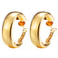 Minimalist Geometric Alloy C-Shaped Hoop Earrings for Women
