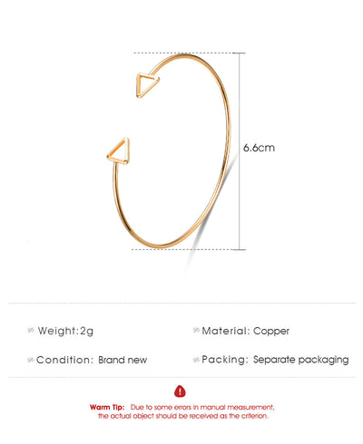 Simple Style Geometric Copper Bangle 1 Piece