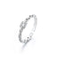Minimalist Geometric Zircon Inlay Open Ring - Gold & Silver Plated Chain Design