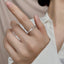 Minimalist Geometric Zircon Inlay Open Ring - Gold & Silver Plated Chain Design