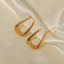 Geometric Stainless Steel 18k Gold Plated Hoop Earrings
