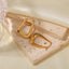 Geometric Stainless Steel 18k Gold Plated Hoop Earrings