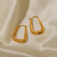 Geometric Stainless Steel 18k Gold Plated Hoop Earrings
