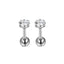 Simple Style Geometric Stainless Steel Inlay Zircon Ear Studs 1 Piece