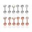 Simple Style Geometric Stainless Steel Inlay Zircon Ear Studs 1 Piece