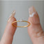 Minimalist Geometric Zircon Inlay Stainless Steel Rings - Three Colors Available