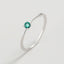 Simple Geometric Sterling Silver Square Paraiba Tourmaline-Inspired Ring