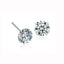 Simple Style Geometric Sterling Silver Inlay Zircon Ear Studs 1 Pair