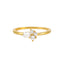 Elegant Geometric Sterling Silver Zircon Ring for Women