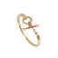 Minimalist Geometric 14K Gold Plated Sterling Silver Open Chain Ring