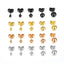 Minimalist Geometric Titanium Steel Stud Earrings 1 Piece