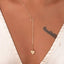 Simple Heart Double Circle Pendant Necklace for Women