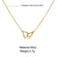 Simple Heart Double Circle Pendant Necklace for Women
