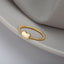 Simple Heart Shape 18k Gold Plated Copper Ring for Women