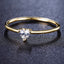 Simple Heart Shape 18K Gold Plated Ring with Artificial Gemstones