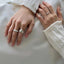 Minimalist Heart-Shaped 925 Sterling Silver Gold Plated Ring for Women
