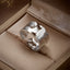 Minimalist Irregular Titanium Steel Open Ring - Gold Plated Copper Statement Ring