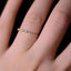 Simple Leaf Design 14K Gold Plated Sterling Silver Zircon Ring