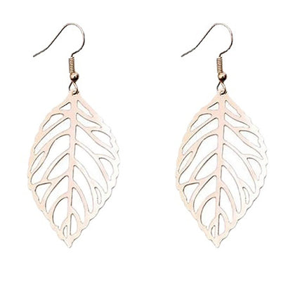 Simple Style Leaves Alloy Hollow Out Women'S Ear Hook 1 Pair