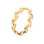 Simple Leaf Design Stainless Steel Ring - Olive Branch Wedding Band for Women
