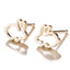 Simple Style Letter Cat Elephant Stainless Steel Plating Hollow Out Ear Studs 1 Pair