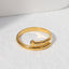Simple Style Stainless Steel Open Ring for Couples