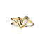 Simple Style Heart Shape Sterling Silver Plated Adjustable Ring Set