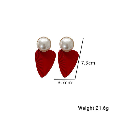 Minimalist Geometric Alloy Drop Earrings for Women