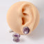 Simple Style Round Natural Stone Polishing Ear Extender 1 Piece