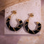 Simple Style Round Stainless Steel Enamel Plating Earrings Ear Studs