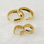 Simple Style Round Stainless Steel Hoop Earrings Gold Plated Stainless Steel Earrings
