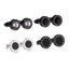 Simple Zircon Stainless Steel Stud Earrings Set