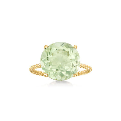 Simple Style Sterling Silver Green Zircon Ring