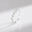 Simple Style Sterling Silver Zircon Inlay Rhodium Plated Ring
