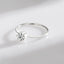 Simple Style Sterling Silver Zircon Inlay Rhodium Plated Ring